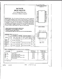 Datasheet 74170PC manufacturer Неопределенные