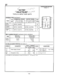 Datasheet 7427PC manufacturer Неопределенные
