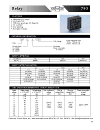 Datasheet 793-P1CS12VDC manufacturer Неопределенные