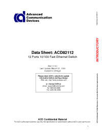 Datasheet ACD82112 manufacturer Неопределенные