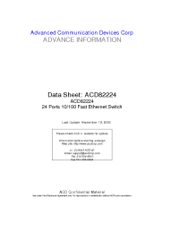 Datasheet ACD82224 manufacturer Неопределенные