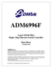 Datasheet ADM6996F manufacturer Неопределенные