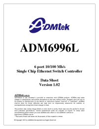 Datasheet ADM6996L manufacturer Неопределенные