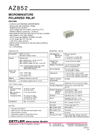 Datasheet AZ852PG-1.5DE manufacturer Неопределенные
