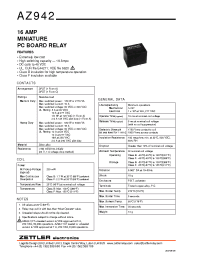 Datasheet AZ942-1CT-5D manufacturer Неопределенные