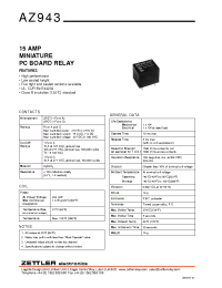 Datasheet AZ943-1CH-18D manufacturer Неопределенные