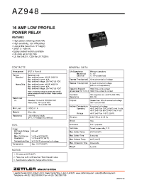 Datasheet AZ948-1A-9D manufacturer Неопределенные