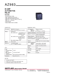 Datasheet AZ983-1C-6D manufacturer Неопределенные