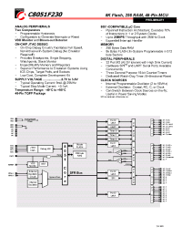Datasheet C8051F230 manufacturer Неопределенные