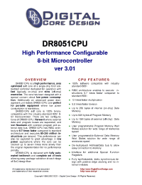 Datasheet DR8051XP manufacturer Неопределенные