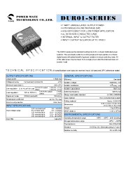 Datasheet DUR01-05S05 manufacturer Неопределенные