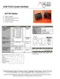 Datasheet ECT107C8.192FXE manufacturer Неопределенные