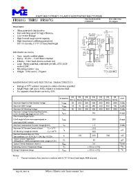 Datasheet FR803G manufacturer Неопределенные