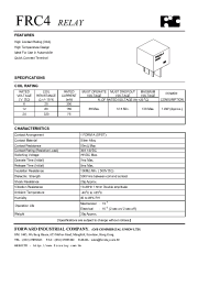 Datasheet FRC4A-1NDC12V manufacturer Неопределенные
