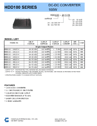 Datasheet HDD100-48S12-T manufacturer Неопределенные