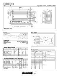 Datasheet HDM16216H-B manufacturer Неопределенные