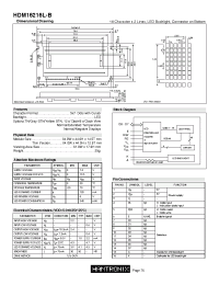 Datasheet HDM16216L-B manufacturer Неопределенные