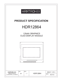 Datasheet HDR12864 manufacturer Неопределенные
