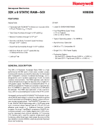 Datasheet HX6356-BFC manufacturer Неопределенные