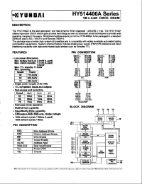 Datasheet HY514400AR manufacturer Неопределенные