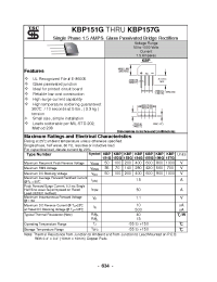 Datasheet KBP155G manufacturer Неопределенные