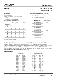 Datasheet M11B416256A manufacturer Неопределенные