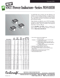 Datasheet MSS1038-103NLD manufacturer Неопределенные