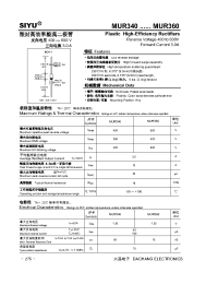 Datasheet MUR340 manufacturer Неопределенные