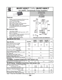 Datasheet MURF1660CT manufacturer Неопределенные