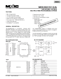 Datasheet MX26C512AC-15 manufacturer Неопределенные