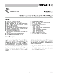 Datasheet NT68P61A manufacturer Неопределенные
