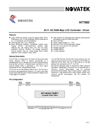 Datasheet NT7502H-TABF1 manufacturer Неопределенные