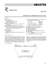 Datasheet NT7703 manufacturer Неопределенные