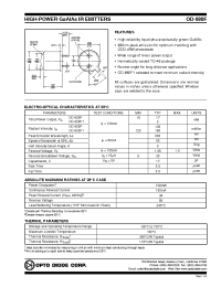 Datasheet OD-880F manufacturer Неопределенные