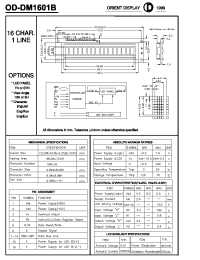 Datasheet OD-DM1601B manufacturer Неопределенные
