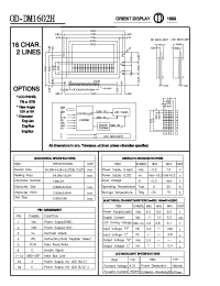 Datasheet OD-DM1602H manufacturer Неопределенные