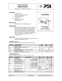 Datasheet OS8740230 manufacturer Неопределенные