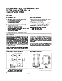 Datasheet P4C1981-10PC manufacturer Неопределенные