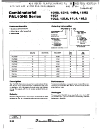 Datasheet PAL10C6CN manufacturer Неопределенные