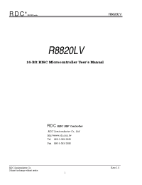 Datasheet R8820LV manufacturer Неопределенные