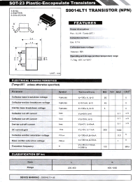 Datasheet S9014 manufacturer Неопределенные