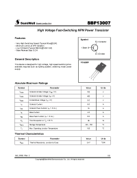 Datasheet SBF13007 manufacturer Неопределенные