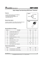 Datasheet SBP13009 manufacturer Неопределенные