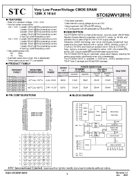 Datasheet STC62WV12816 manufacturer Неопределенные