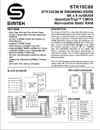 Datasheet STK10C68-5C45M manufacturer Неопределенные