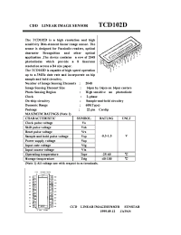 Datasheet TCD102D manufacturer Неопределенные