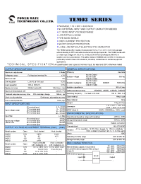 Datasheet TEM03-05S12 manufacturer Неопределенные