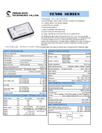 Datasheet TEN06-12S05 manufacturer Неопределенные