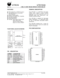 Datasheet UT611024JC-12 manufacturer Неопределенные