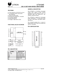 Datasheet UT6164BJC-12 manufacturer Неопределенные